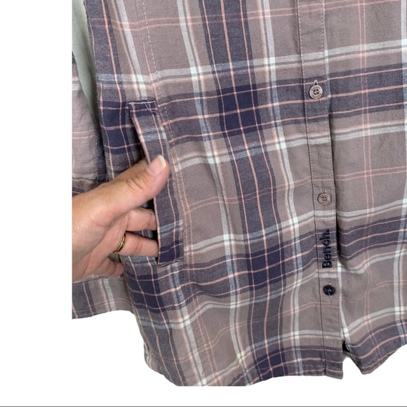 Bench Pink Plaid Button Front Shirt - Picture 4 of 9